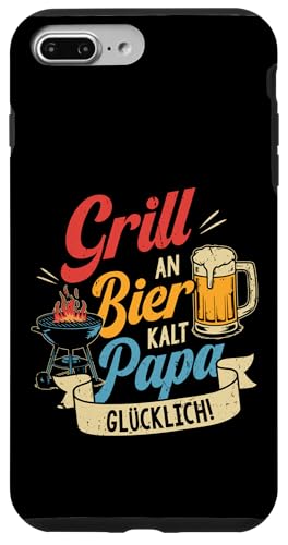 Grillen An Bier Kalt Papa Glücklich Vatertag BBQ Grillem Hülle für iPhone 7 Plus/8 Plus von Grillen Vatertag Grillmeister BBQ Papa Geschenk