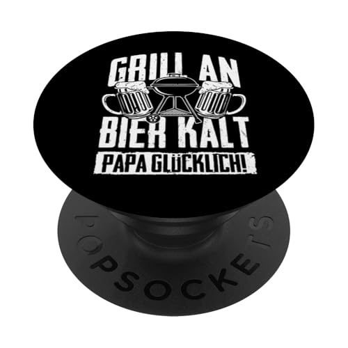 Grillen An Bier Kalt Papa Glücklich Vatertag BBQ Grillem PopSockets Klebender PopGrip Grillen An Bier Kalt Papa Glücklich Vatertag BBQ Grillem PopSockets Klebender PopGrip von Grillen Vatertag Grillmeister BBQ Papa Geschenk
