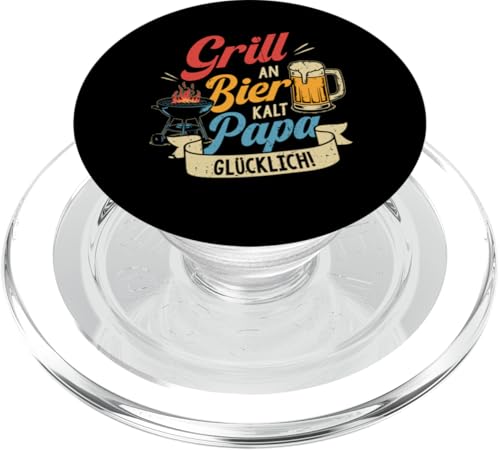Grillen An Bier Kalt Papa Glücklich Vatertag BBQ Grillem PopSockets PopGrip für MagSafe Grillen An Bier Kalt Papa Glücklich Vatertag BBQ Grillem PopSockets PopGrip für MagSafe von Grillen Vatertag Grillmeister BBQ Papa Geschenk