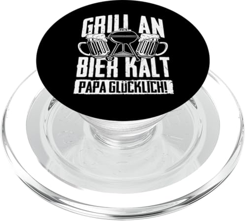 Grillen An Bier Kalt Papa Glücklich Vatertag BBQ Grillem PopSockets PopGrip für MagSafe Grillen An Bier Kalt Papa Glücklich Vatertag BBQ Grillem PopSockets PopGrip für MagSafe von Grillen Vatertag Grillmeister BBQ Papa Geschenk