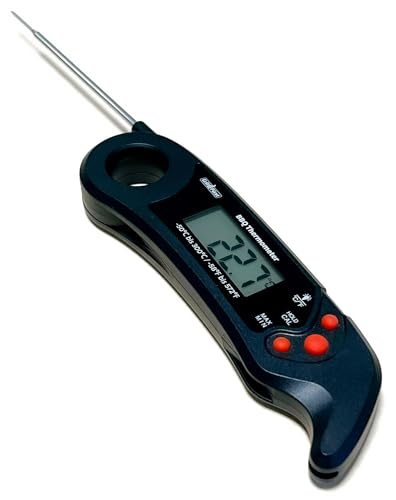 Grillfürst Grillthermometer - Fast-Pen Thermometer mit sekundenschneller Temperaturmessung und hoher Messgenauigkeit, digitales Fleischthermometer für Grill, Smoker und Backofen von Grillfürst