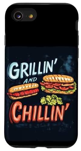 Lustiges Outfit zum Grillen und Chillen beim Sprechen Hülle für iPhone SE (2020) / 7 / 8 von Grillin' and Chillin'