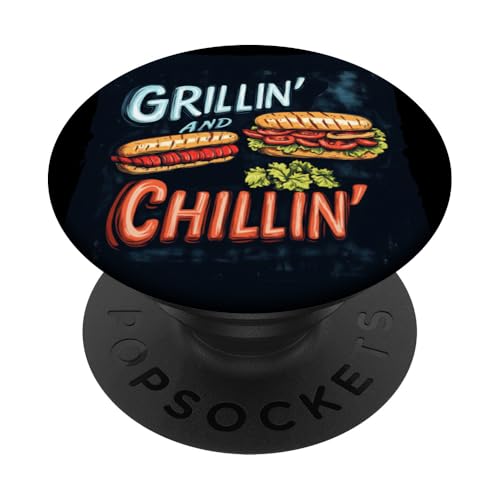 Lustiges Outfit zum Grillen und Chillen beim Sprechen PopSockets Klebender PopGrip Lustiges Outfit zum Grillen und Chillen beim Sprechen PopSockets Klebender PopGrip von Grillin' and Chillin'