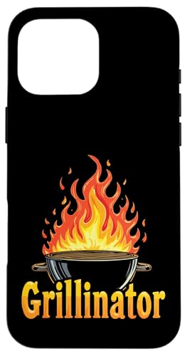 Grillinator Vatertag Griller BBQ Papa Männer Lustig Hülle für iPhone 16 Pro Max Grillinator Vatertag Griller BBQ Papa Männer Lustig Hülle für iPhone 16 Pro Max von Grillinator Grillmeister Papa Geschenk Vatertag