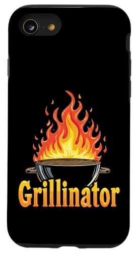 Grillinator Vatertag Griller BBQ Papa Männer Lustig Hülle für iPhone SE (2020) / 7 / 8 von Grillinator Grillmeister Papa Geschenk Vatertag