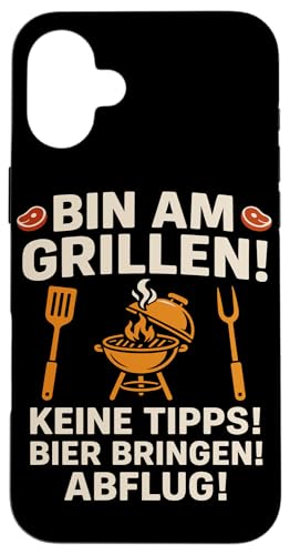 Bin am Grillen Keine Tipps Bier Bringen Hülle für iPhone 16 Plus Bin am Grillen Keine Tipps Bier Bringen Hülle für iPhone 16 Plus von Grillmeister BBQ Humor Design