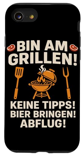 Bin am Grillen Keine Tipps Bier Bringen Hülle für iPhone SE (2020) / 7 / 8 von Grillmeister BBQ Humor Design