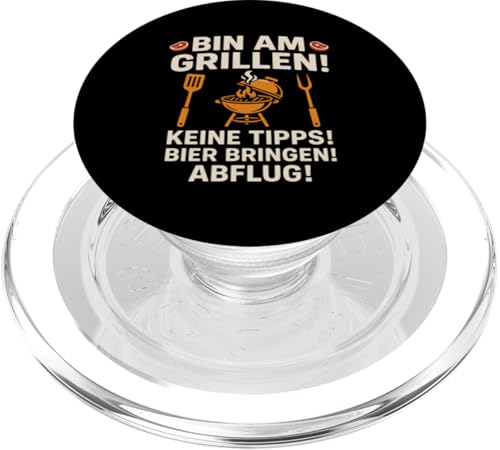 Bin am Grillen Keine Tipps Bier Bringen PopSockets PopGrip für MagSafe Bin am Grillen Keine Tipps Bier Bringen PopSockets PopGrip für MagSafe von Grillmeister BBQ Humor Design
