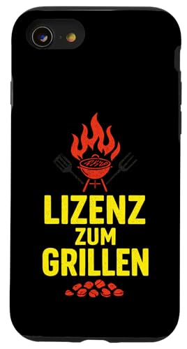 Lizens Zum Grillen - Gasgrill Kugelgrill Hülle für iPhone SE (2020) / 7 / 8 von Grillmeister Grillparty Grillabend