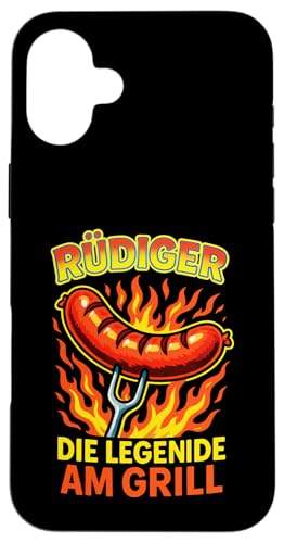 Rüdiger Die Legende Am Grill - Gasgrill Kugelgrill Hülle für iPhone 16 Plus Rüdiger Die Legende Am Grill - Gasgrill Kugelgrill Hülle für iPhone 16 Plus von Grillmeister Grillparty Grillabend