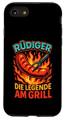 Rüdiger Die Legende Am Grill - Gasgrill Kugelgrill Hülle für iPhone SE (2020) / 7 / 8 von Grillmeister Grillparty Grillabend