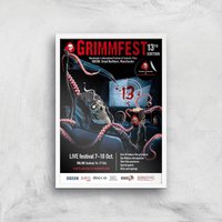 Grimmfest 13th Edition 2021 Giclée Art Print - A2 - White Frame von Grimmfest 2020