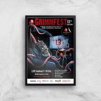 Grimmfest 13th Edition 2021 Giclée Art Print - A3 - Black Frame von Grimmfest 2020
