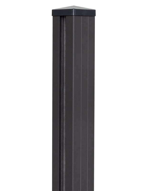 GroJa Alu-Steckzaunpfosten zum Einbentonieren, Anthrazit DB703, 2.400 mm von GroJa