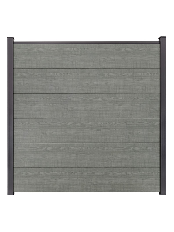 GroJaBasicLine PVC-Steckzaun Quadratisch, Grey Ash Cut von GroJa