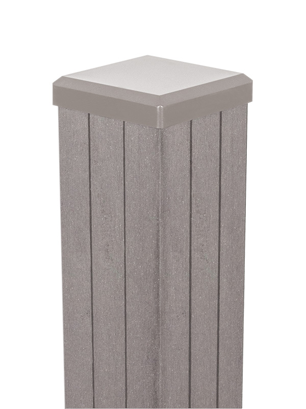 GroJaFertigzaun WPC-Torpfosten zum Einbetonieren, Bi-Color Sand von GroJa