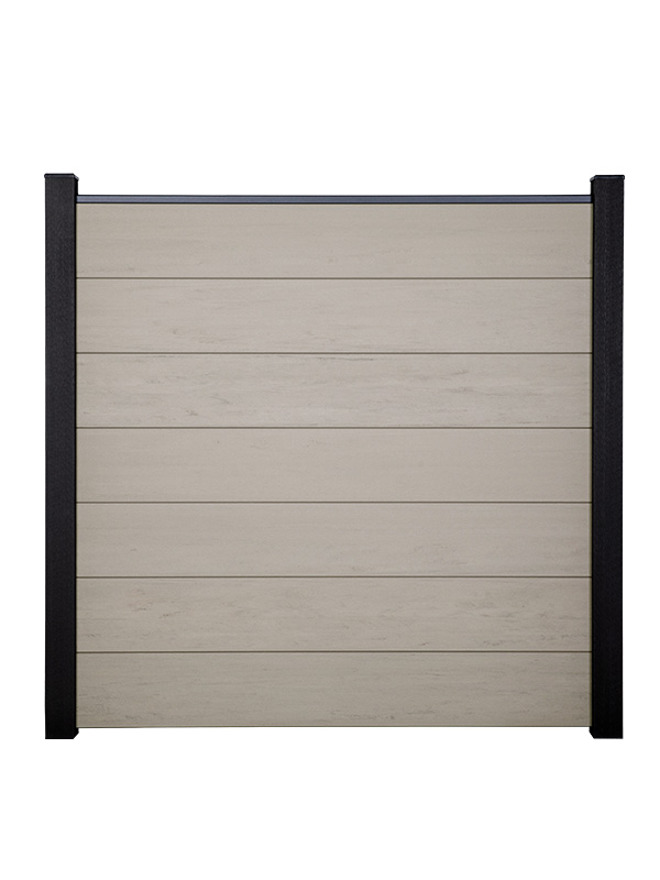 GroJaSolid Grande Steckzaun Komplettset mit WPC-Pfosten, Bi-Color Sand, 5,74 m von GroJa