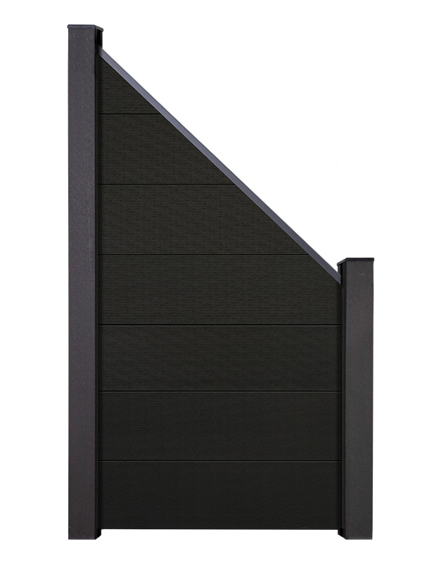 GroJaSolid Grande Steckzaun Schräg WPC / BPC, Schwarz co-ex. GroJaSolid Grande Steckzaun Schräg WPC / BPC, Schwarz co-ex. von GroJa
