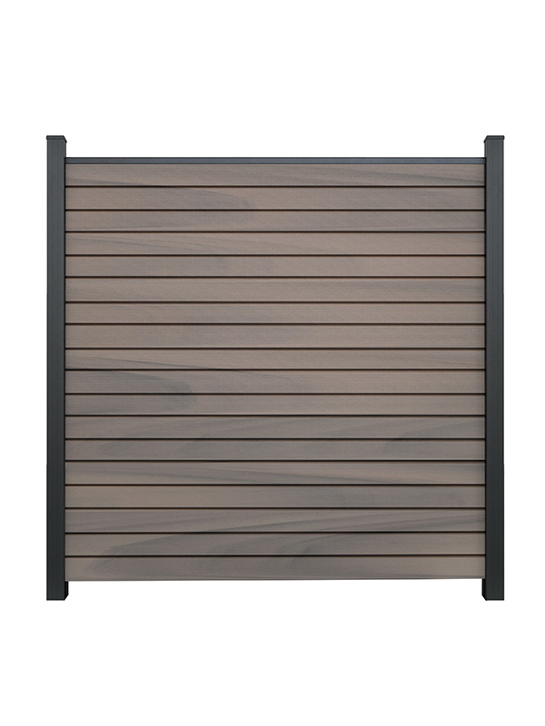 GroJaSolid Rhombus Steckzaun Komplettset mit WPC-Pfosten, Bi-Color co-ex., 26,42 m von GroJa