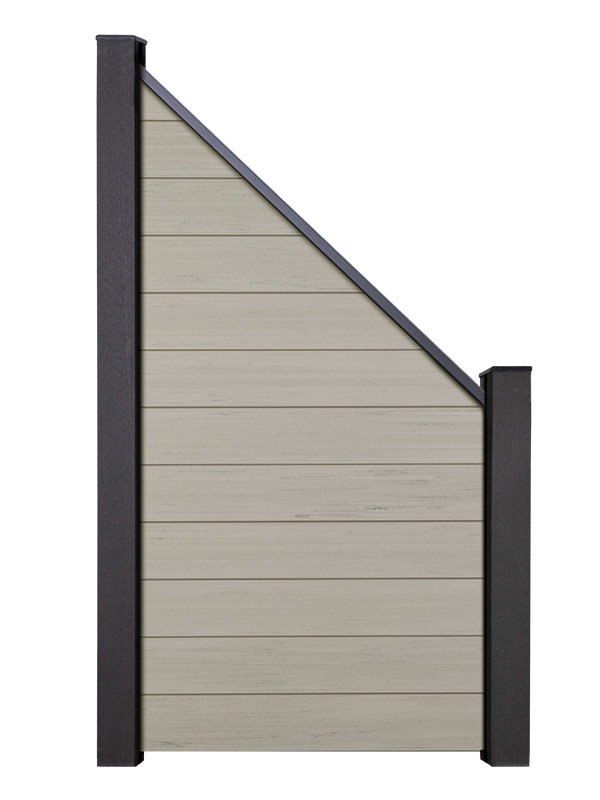 GroJaSolid Steckzaun Schräg WPC / BPC, Bi-Color Sand von GroJa