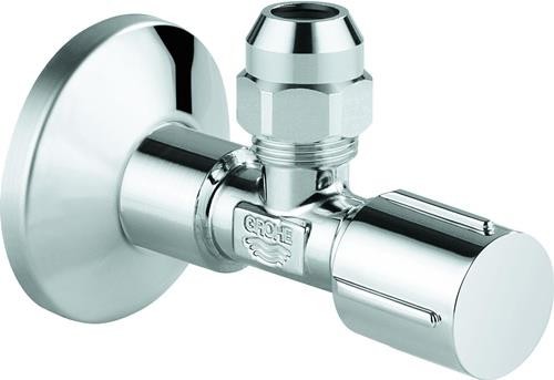 Grohe Eckventil 1/2Zoll 22037 m Schubrosette d= 55mm chrom 22037000 von Grohe Deutschland Vertriebs