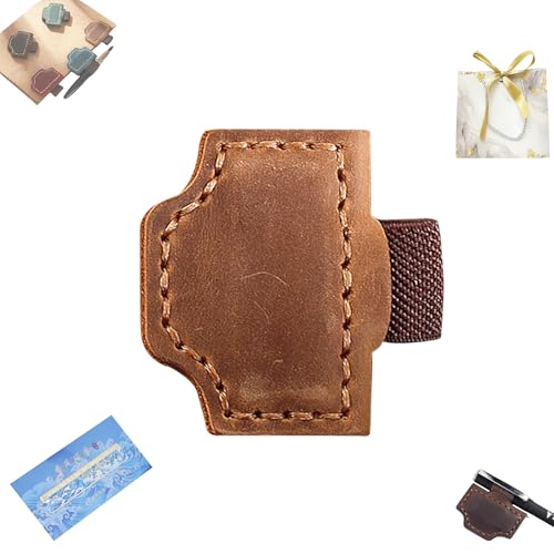 Bygone Mark Bookmark With Pen Holder,2025 New Retro Creativemagnetic Leather Bookmarks For Travelers Notebook Journal Covers (Brown) von Grolomo