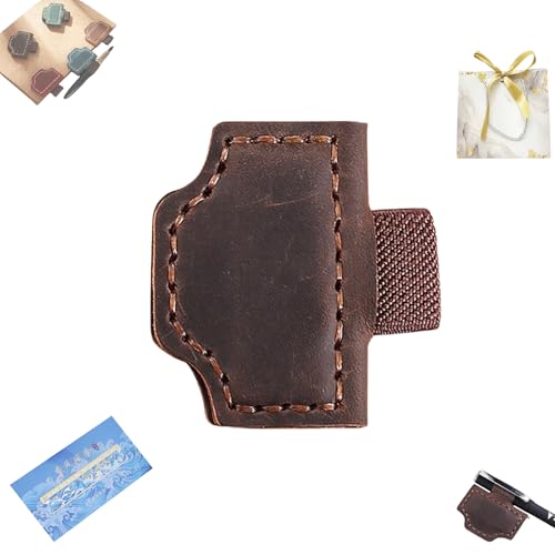 Bygone Mark Bookmark With Pen Holder,2025 New Retro Creativemagnetic Leather Bookmarks For Travelers Notebook Journal Covers (Coffee) von Grolomo