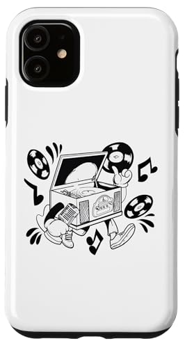 Retro Plattenspieler Cartoon Vibe Hülle für iPhone 11 Retro Plattenspieler Cartoon Vibe Hülle für iPhone 11 von Groove Line Illustration Co
