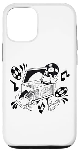 Retro Plattenspieler Cartoon Vibe Hülle für iPhone 12/12 Pro Retro Plattenspieler Cartoon Vibe Hülle für iPhone 12/12 Pro von Groove Line Illustration Co