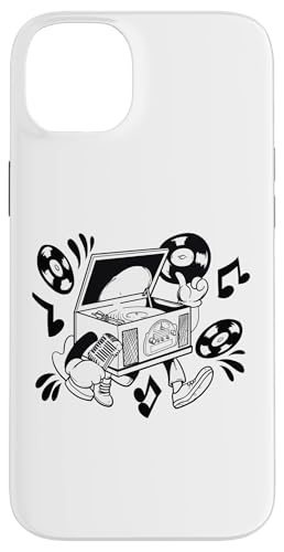 Retro Plattenspieler Cartoon Vibe Hülle für iPhone 14 Plus Retro Plattenspieler Cartoon Vibe Hülle für iPhone 14 Plus von Groove Line Illustration Co