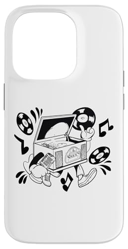 Retro Plattenspieler Cartoon Vibe Hülle für iPhone 14 Pro Retro Plattenspieler Cartoon Vibe Hülle für iPhone 14 Pro von Groove Line Illustration Co