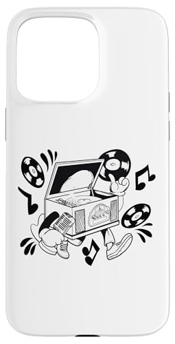 Retro Plattenspieler Cartoon Vibe Hülle für iPhone 15 Pro Max Retro Plattenspieler Cartoon Vibe Hülle für iPhone 15 Pro Max von Groove Line Illustration Co