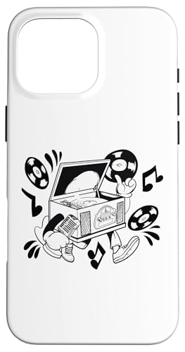 Retro Plattenspieler Cartoon Vibe Hülle für iPhone 16 Pro Max Retro Plattenspieler Cartoon Vibe Hülle für iPhone 16 Pro Max von Groove Line Illustration Co