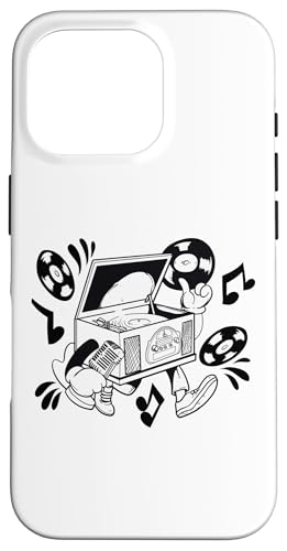 Retro Plattenspieler Cartoon Vibe Hülle für iPhone 16 Pro Retro Plattenspieler Cartoon Vibe Hülle für iPhone 16 Pro von Groove Line Illustration Co