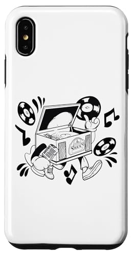 Retro Plattenspieler Cartoon Vibe Hülle für iPhone XS Max Retro Plattenspieler Cartoon Vibe Hülle für iPhone XS Max von Groove Line Illustration Co