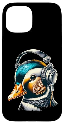 Coole Ente mit Kopfhörern | Bunte Musikliebhaber Tierkunst Hülle für iPhone 15 Coole Ente mit Kopfhörern | Bunte Musikliebhaber Tierkunst Hülle für iPhone 15 von Groovy Ente | Musik Vibes Geschenke
