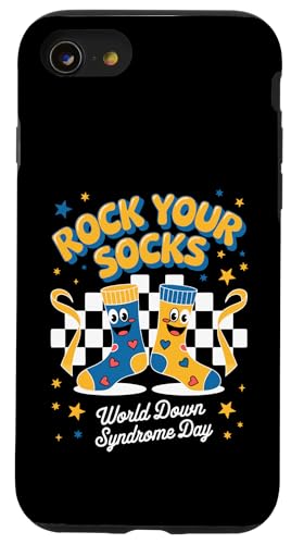 Rock Your Socks Welttag zur Aufklärung über das Down-Syndrom für Damen und Kinder Hülle für iPhone SE (2020) / 7 / 8 von Groovy Rock Your Socks Down Syndrome Day Tees