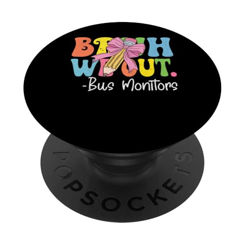 Bruh We Out Bus Monitore Last Day of School Coquette Bow PopSockets Klebender PopGrip von Groovy Teachers Apparel Co.