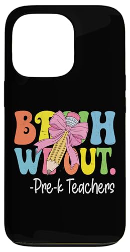 Bruh We Out Pre-k Teachers Last Day of School Kokette Bogen Hülle für iPhone 13 Pro von Groovy Teachers Apparel Co.