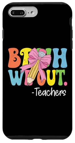 Bruh We Out Teachers Last Day of School Coquette Bow Bleistift Hülle für iPhone 7 Plus/8 Plus von Groovy Teachers Apparel Co.