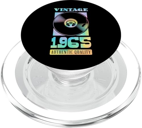 Vintage 1965 Geburtsjahr Authentische Vinyl-Schallplatte Geburtstag PopSockets PopGrip für MagSafe Vintage 1965 Geburtsjahr Authentische Vinyl-Schallplatte Geburtstag PopSockets PopGrip für MagSafe von Groovy Vinyl Record Themed Birthday Party Supply