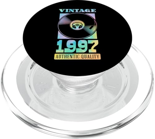 Vintage 1997 Geburtsjahr Authentische Vinyl-Schallplatte Geburtstag PopSockets PopGrip für MagSafe Vintage 1997 Geburtsjahr Authentische Vinyl-Schallplatte Geburtstag PopSockets PopGrip für MagSafe von Groovy Vinyl Record Themed Birthday Party Supply