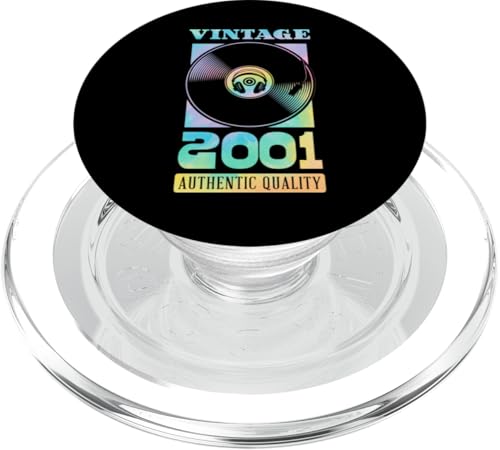 Vintage 2001 Geburtsjahr authentische Vinyl-Schallplatte Geburtstag PopSockets PopGrip für MagSafe Vintage 2001 Geburtsjahr authentische Vinyl-Schallplatte Geburtstag PopSockets PopGrip für MagSafe von Groovy Vinyl Record Themed Birthday Party Supply