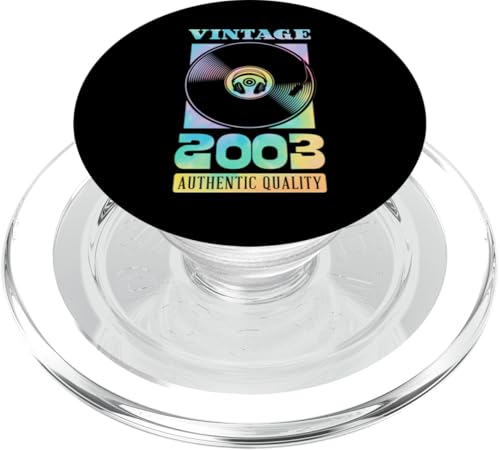 Vintage 2003 Geburtsjahr authentische Vinyl-Schallplatte Geburtstag PopSockets PopGrip für MagSafe Vintage 2003 Geburtsjahr authentische Vinyl-Schallplatte Geburtstag PopSockets PopGrip für MagSafe von Groovy Vinyl Record Themed Birthday Party Supply