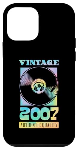 Vintage 2007 Geburtsjahr authentische Vinyl-Schallplatte Geburtstag Hülle für iPhone 12 mini von Groovy Vinyl Record Themed Birthday Party Supply