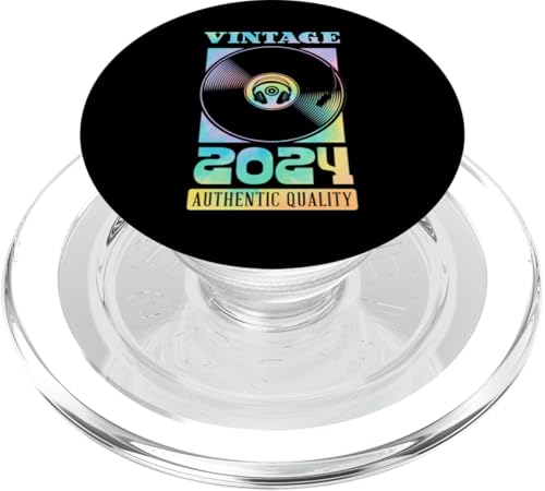 Vintage 2024 Geburtsjahr Authentische Vinyl-Schallplatte Geburtstag PopSockets PopGrip für MagSafe Vintage 2024 Geburtsjahr Authentische Vinyl-Schallplatte Geburtstag PopSockets PopGrip für MagSafe von Groovy Vinyl Record Themed Birthday Party Supply