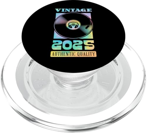 Vintage 2025 Geburtsjahr Authentische Vinyl-Schallplatte Geburtstag PopSockets PopGrip für MagSafe Vintage 2025 Geburtsjahr Authentische Vinyl-Schallplatte Geburtstag PopSockets PopGrip für MagSafe von Groovy Vinyl Record Themed Birthday Party Supply