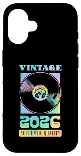 Vintage 2026 Geburtsjahr Authentische Vinyl-Schallplatte Geburtstag Hülle für iPhone 16 Vintage 2026 Geburtsjahr Authentische Vinyl-Schallplatte Geburtstag Hülle für iPhone 16 von Groovy Vinyl Record Themed Birthday Party Supply