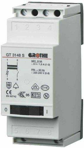 GRO Trafo 8V mit Schalter 14211 GT 3148 S 1,0A REG GRO Trafo 8V mit Schalter 14211 GT 3148 S 1,0A REG von Grothe GmbH