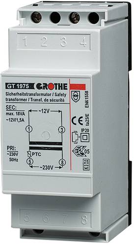 Grothe 14101 Klingel-Transformator 12 V/AC 1.5A von Grothe